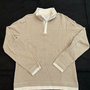 Banana Republic - Men's 1/4 Zip Sweater - 100% Cotton - Medium (M)